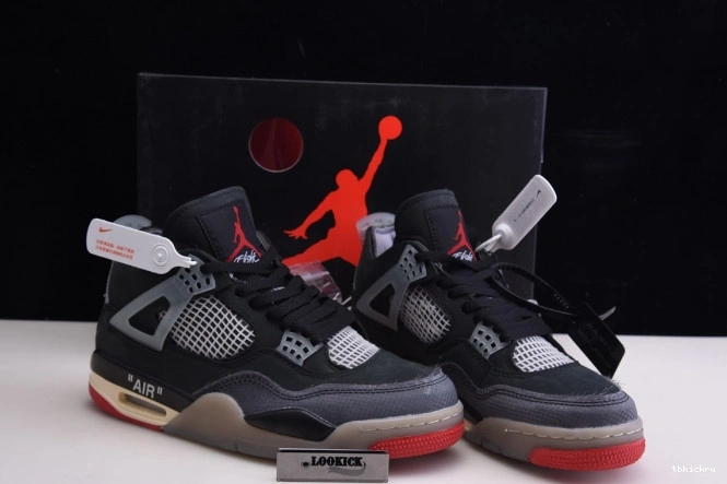 Reps TBK Retro CV9388-001 4 Jordan x White Off Bred Air 0731